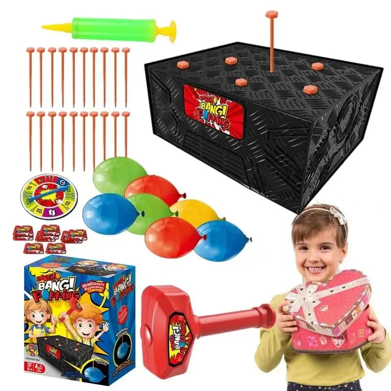 Fun Desktop Games Indoor Birthday Party Game Blast Box Bang Popping Balloon Explosion Vielseitiges Spielzeugbrett für Kinder Erwachsene