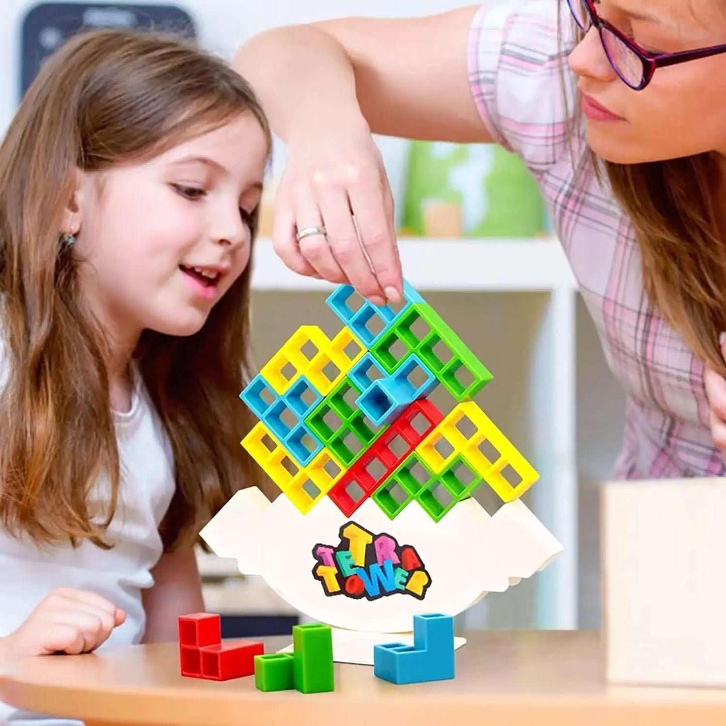 Tower Balance Spiel Tetris Blockr Kinder Indoor Tetris Brettspiele für Erwachsene und FamiStacking Spielzeug Fun Party Spiele fo