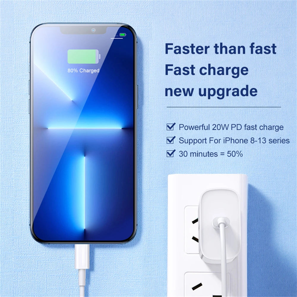 Original 20W PD USB Type C to Lighting Fast Charger Cable For Apple iPhone 14 13 12 11 Pro Max X XR 8 7 Plus iPad Data Sync Line