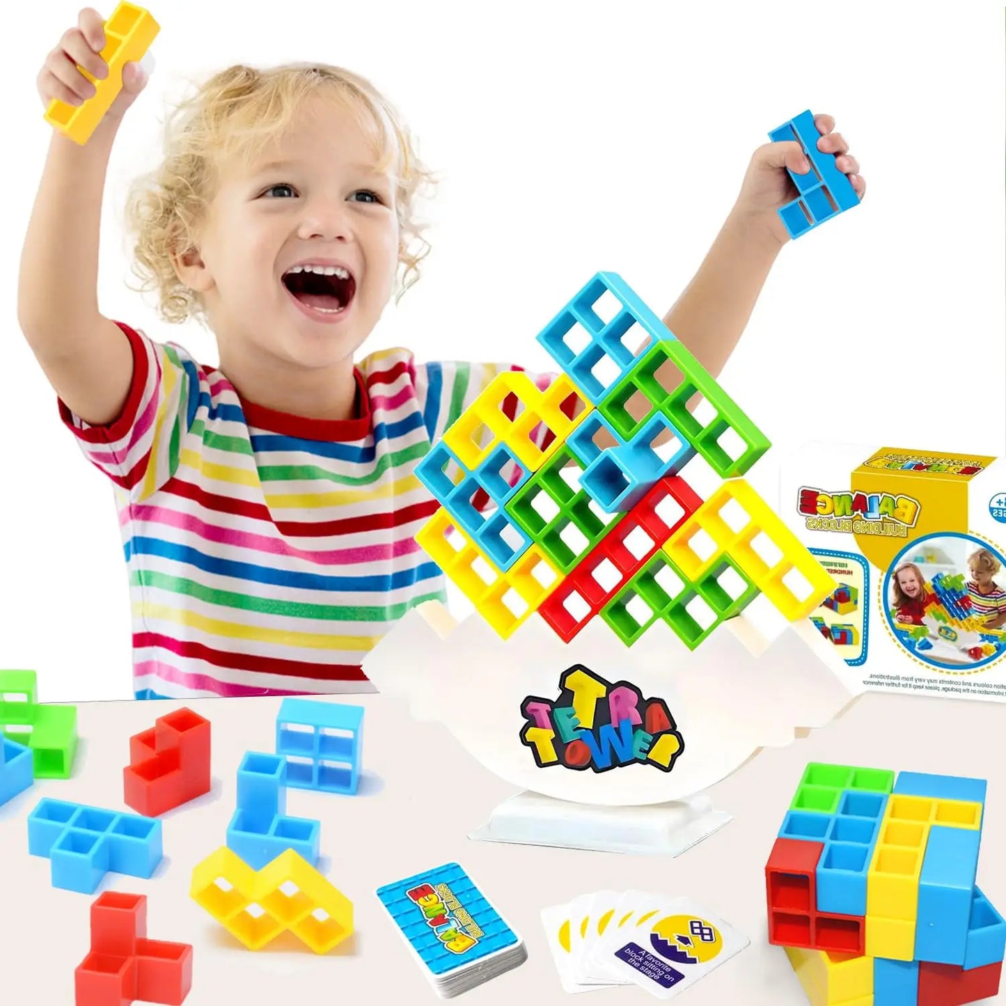 Tower Balance Spiel Tetris Blockr Kinder Indoor Tetris Brettspiele für Erwachsene und FamiStacking Spielzeug Fun Party Spiele fo