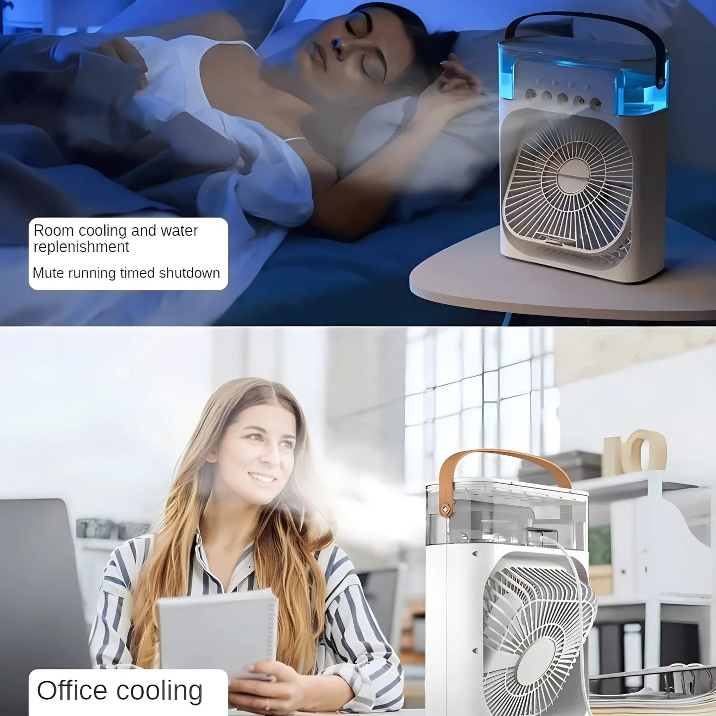 Cold Fan Humidifier Fan AIr Conditioner Household Small Air Cooler Hydrocooling Portable Air Adjustment For Office 3 Speed Fan