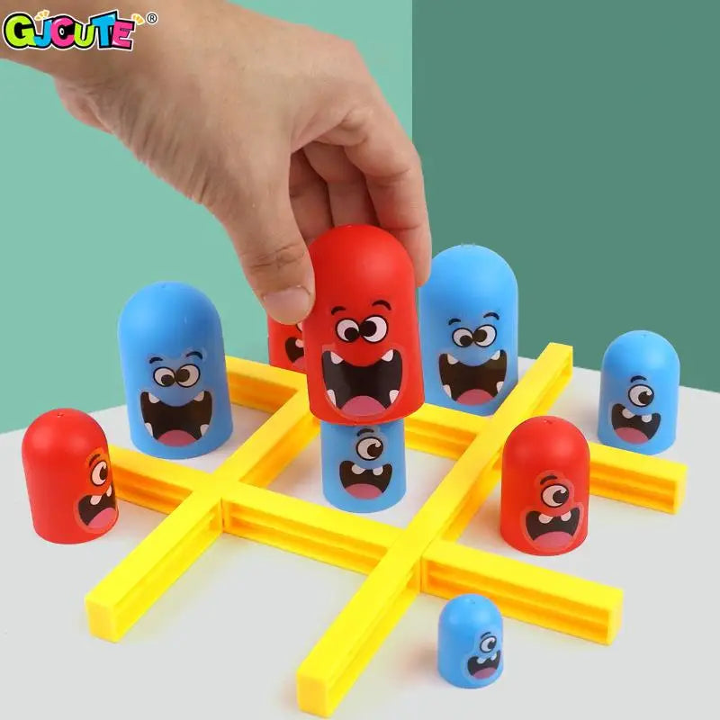 2-Spieler Pädagogisches Spielzeug Intellektuelles Gobble Brettspiel Drei in einer Reihe Kinder Tic-Tac-Toe Spiel Puzzle Spielzeug Kinder Geburtstagsgeschenk